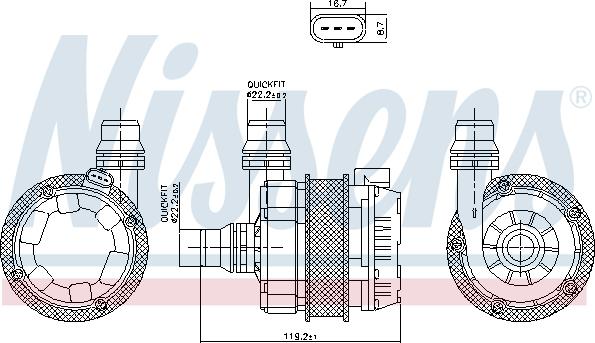 NISSENS 831351 - Vodena pumpa www.molydon.hr