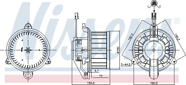 NISSENS 87579 - Ventilator kabine/unutrasnjeg prostora www.molydon.hr