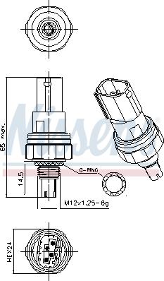 NISSENS 301080 - Prekidač pritiska, klima Uređaj www.molydon.hr