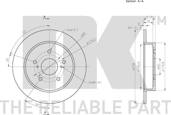 NK 205222 - Kočioni disk www.molydon.hr