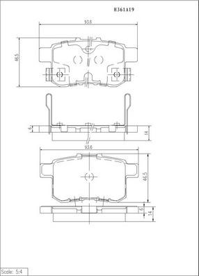 NPS H361A19 - Komplet Pločica, disk-kočnica www.molydon.hr