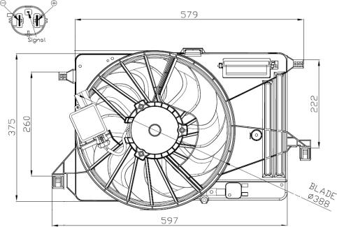 NRF 47964 - Ventilator, hladjenje motora www.molydon.hr