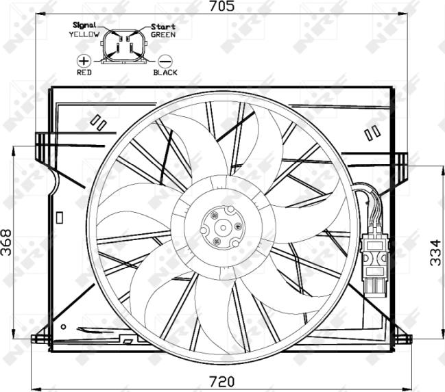 NRF 47444 - Ventilator, hladjenje motora www.molydon.hr