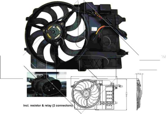 NRF 47302 - Ventilator, hladjenje motora www.molydon.hr
