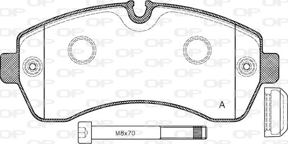 Open Parts BPA1243.00 - Komplet Pločica, disk-kočnica www.molydon.hr