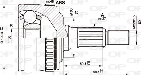 Open Parts CVJ5360.10 - Kardan, Pogonska osovina www.molydon.hr