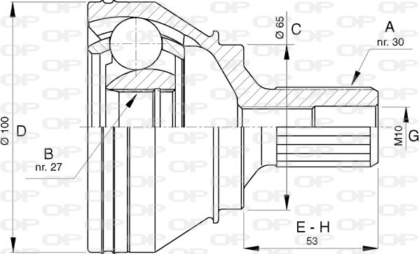 Open Parts CVJ5761.10 - Kardan, Pogonska osovina www.molydon.hr