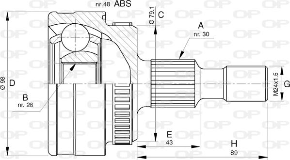 Open Parts CVJ5782.10 - Kardan, Pogonska osovina www.molydon.hr