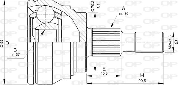 Open Parts CVJ5773.10 - Kardan, Pogonska osovina www.molydon.hr
