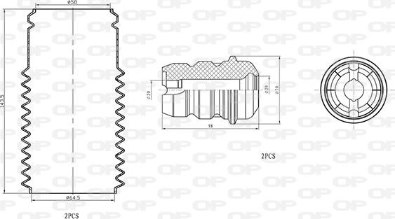 Open Parts DCK5068.04 - Komplet za zaštitu od prasine, amortizer www.molydon.hr