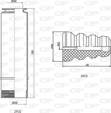 Open Parts DCK5089.04 - Komplet za zaštitu od prasine, amortizer www.molydon.hr