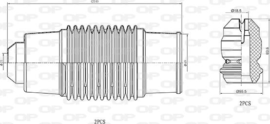 Open Parts DCK5032.04 - Komplet za zaštitu od prasine, amortizer www.molydon.hr
