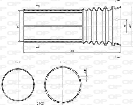 Open Parts DCK5114.02 - Zaštitni poklopac/Manžeta, amortizer www.molydon.hr