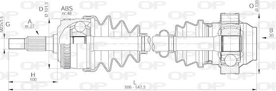 Open Parts DRS6157.00 - Pogonska osovina www.molydon.hr