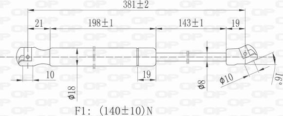 Open Parts GSR6098.00 - Plinski amortizer, zadnji vjetrobran www.molydon.hr