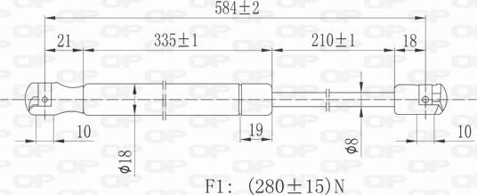 Open Parts GSR6207.10 - Plinski amortizer, hauba motora www.molydon.hr