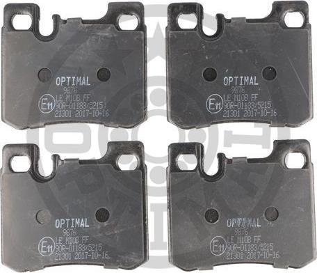 OPTIMAL 9876 - Komplet Pločica, disk-kočnica www.molydon.hr