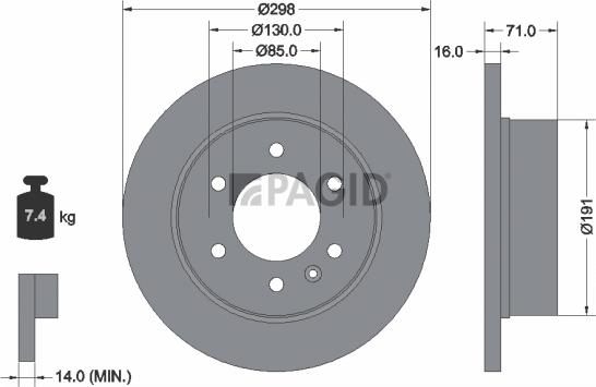 Pagid 59433NC - Kočioni disk www.molydon.hr
