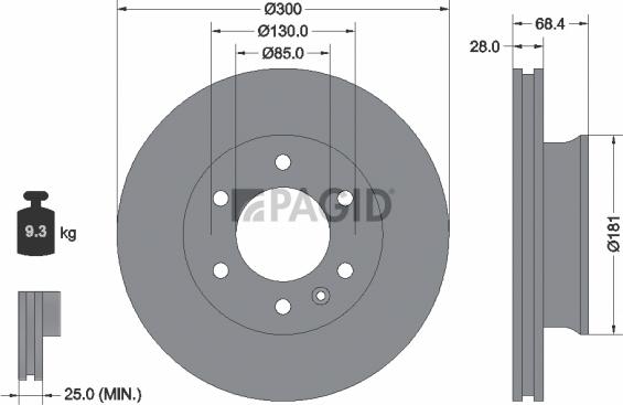 Pagid 59432NC - Kočioni disk www.molydon.hr