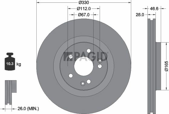 Pagid 54510NHC - Kočioni disk www.molydon.hr