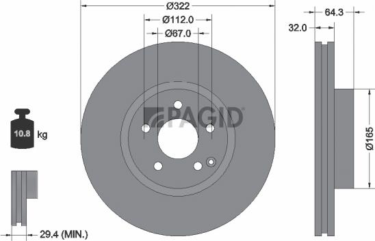 Pagid 54635NHC - Kočioni disk www.molydon.hr