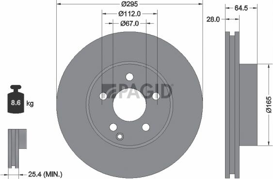 Pagid 54632NHC - Kočioni disk www.molydon.hr