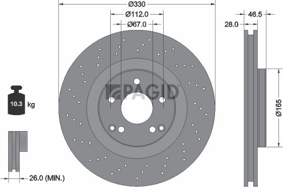 Pagid 54198NHC - Kočioni disk www.molydon.hr