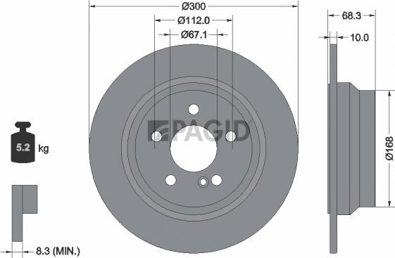 Pagid 54154NHC - Kočioni disk www.molydon.hr