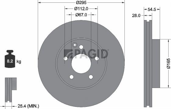Pagid 54152NHC - Kočioni disk www.molydon.hr