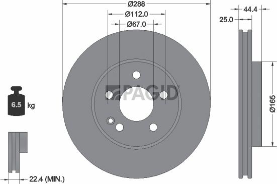 Pagid 54320NHC - Kočioni disk www.molydon.hr