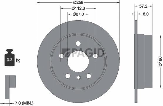 Pagid 54321NC - Kočioni disk www.molydon.hr