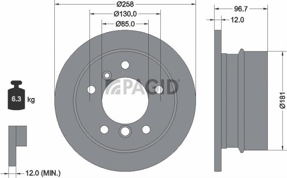 Pagid 54375NC - Kočioni disk www.molydon.hr