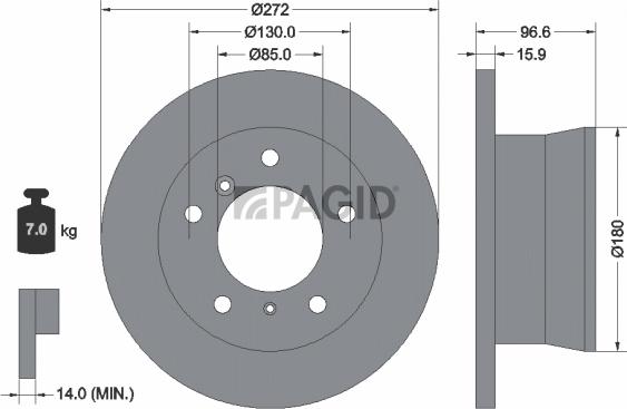 Pagid 54376NC - Kočioni disk www.molydon.hr