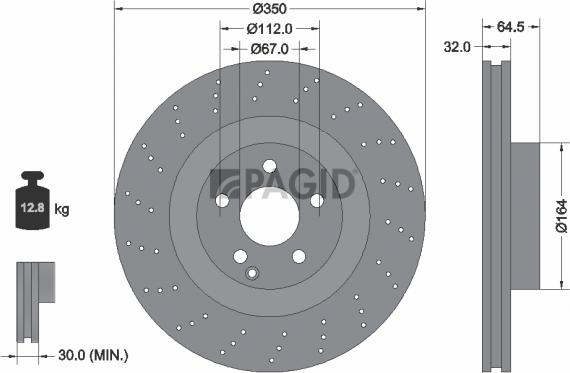 Pagid 54764NHC - Kočioni disk www.molydon.hr
