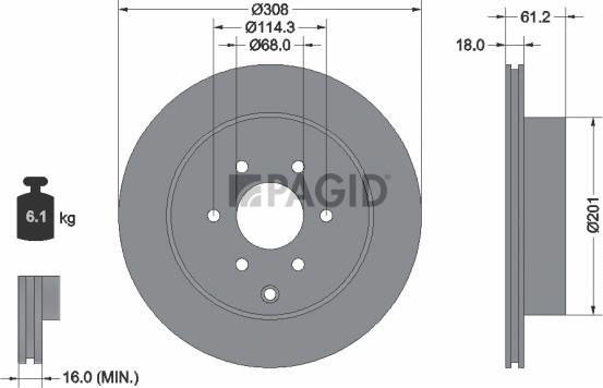 Pagid 55964NC - Kočioni disk www.molydon.hr