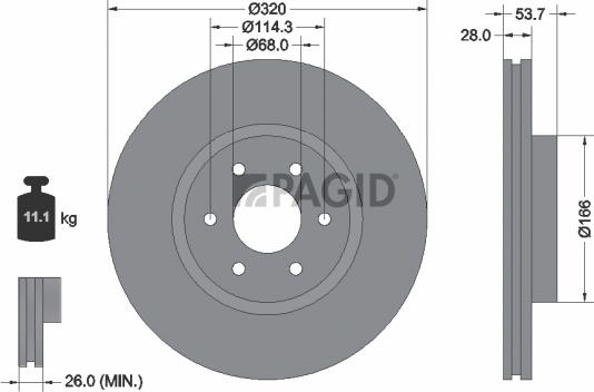 Pagid 55965NC - Kočioni disk www.molydon.hr