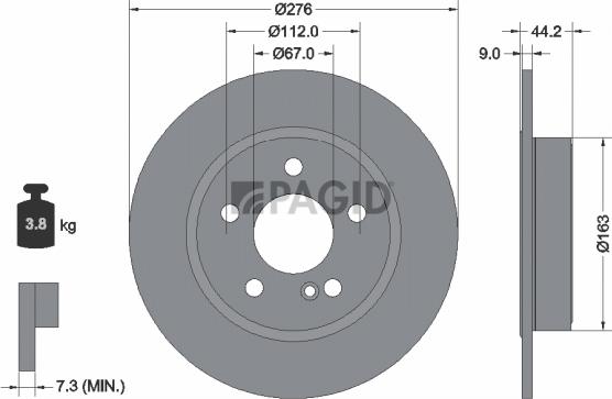 Pagid 55413NC - Kočioni disk www.molydon.hr
