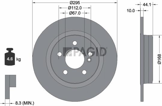 Pagid 55549NC - Kočioni disk www.molydon.hr