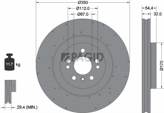 Pagid 55544NHC - Kočioni disk www.molydon.hr