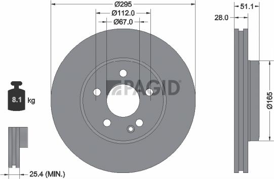 Pagid 55548NC - Kočioni disk www.molydon.hr