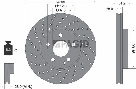 Pagid 55575NHC - Kočioni disk www.molydon.hr