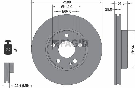 Pagid 55570NHC - Kočioni disk www.molydon.hr