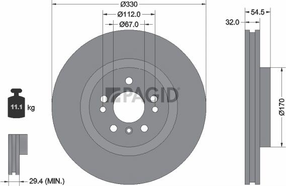Pagid 55604NHC - Kočioni disk www.molydon.hr