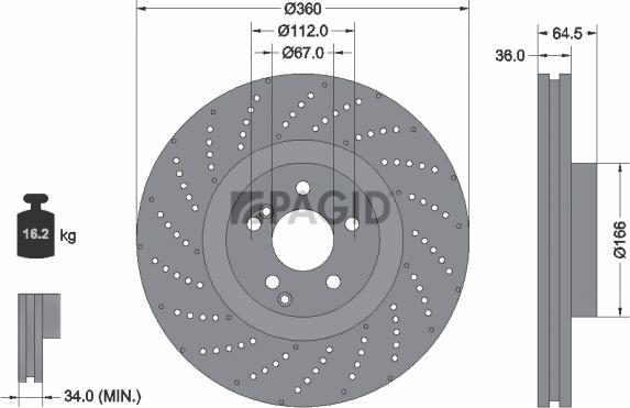 Pagid 55603NHC - Kočioni disk www.molydon.hr