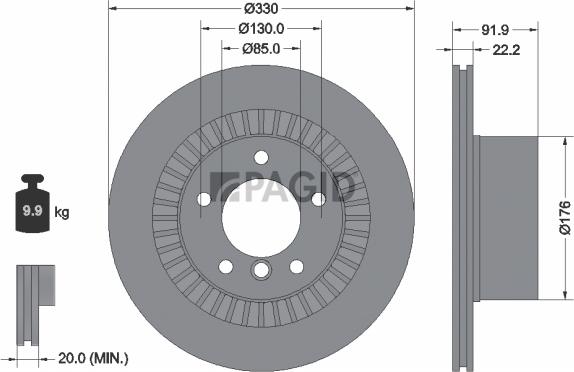 Pagid 55619NC - Kočioni disk www.molydon.hr