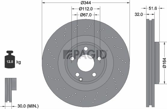 Pagid 55899NHC - Kočioni disk www.molydon.hr