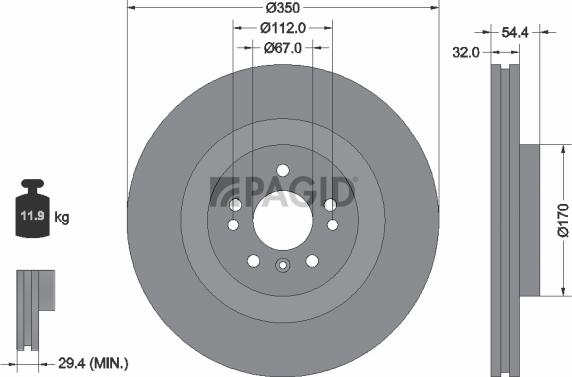 Pagid 55842NHC - Kočioni disk www.molydon.hr