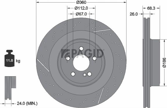 Pagid 55838NHC - Kočioni disk www.molydon.hr