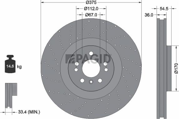 Pagid 55798NHC - Kočioni disk www.molydon.hr