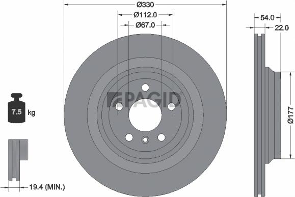 Pagid 55735NHC - Kočioni disk www.molydon.hr